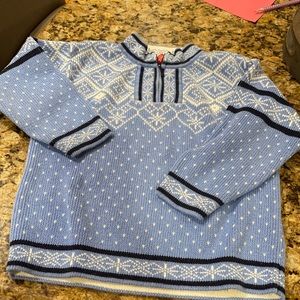 Hanna Andersson fair isle blue sweater